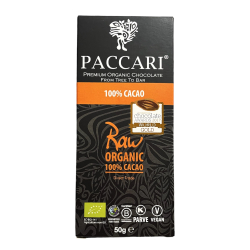 Paccari | RAW 100% (BIO) - 100%ige Roh-Schokolade 50g VEGAN