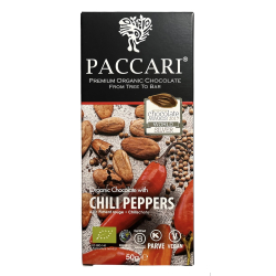 Chili Peppers - Dunkle BIO Schokolade mit leicht ger&auml;ucherter Chili