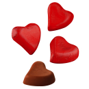 Herzen mit Cacaocremef&uuml;llung