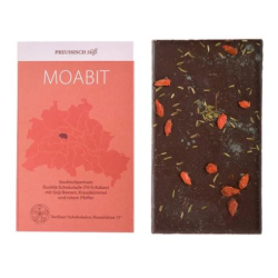 Moabit - Dunkle Schokolade mit Gojibeeren, Kreuzkümmel und rotem Pfeffer VEGAN (BIO)