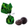Komet Grün - Dunkle Schokoladen-Praline mit Schokoladencremefüllung