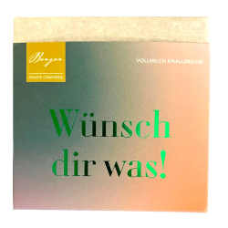Berger | "Wünsch dir was!" 90g - Vollmilchschokolade mit Knallbrause (BIO)