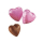 Herzen aus Milchschokolade - Kleine Herzen in rosa Glitzerfolie