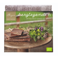 Berger | Berglegenden Almkräuter 100g - gefüllte Milchschokolade (BIO)