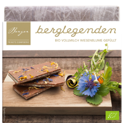 Berger | Berglegenden Wiesenblumen 100g - gefüllte Milchschokolade (BIO)