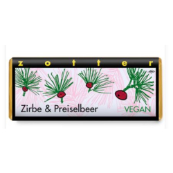 Zotter | Zirbe & Preiselbeer - Dunkle Schokolade 70% (BIO) VEGAN