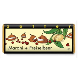 Zotter | Maroni + Preiselbeer - Maroni-Milchschokolade (BIO)