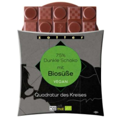 75% Dunkle Schokolade mit Biosüße (BIO)