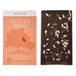 Lichtenberg - Dunkle Schokolade mit Mandeln, Salz und Orangenschale