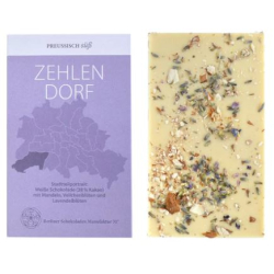 Zehlendorf - Weiße Schokolade mit Mandeln, Veilchenblüten und Lavendelblüten