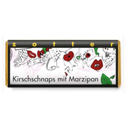 Zotter | Kirschschnaps mit Marzipan - Dunkle Schokolade 70% (BIO)