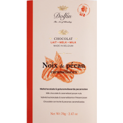 Dolfin Lait Noix de Pecan caramelisees 70g - Milchschokolade mit karamellisierten Pekannüssen
