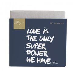 Berger | "Love is the only super power we have" 70g -  Edelbitterschokolade (BIO) VEGAN