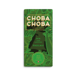 CHOBA CHOBA | Dark 64% Hazelnut - Dunkle Schokolade mit Haselüssen (BIO) VEGAN