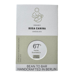 Rosa Canina | Ingwer Zitrone 67% - Dunkle Schokolade mit Ingwer und Zitrone (BIO) 50g
