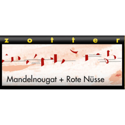 Zotter | Mandelnougat + Rote Nüsse - Extradunkle Milchschokolade 60% (BIO)